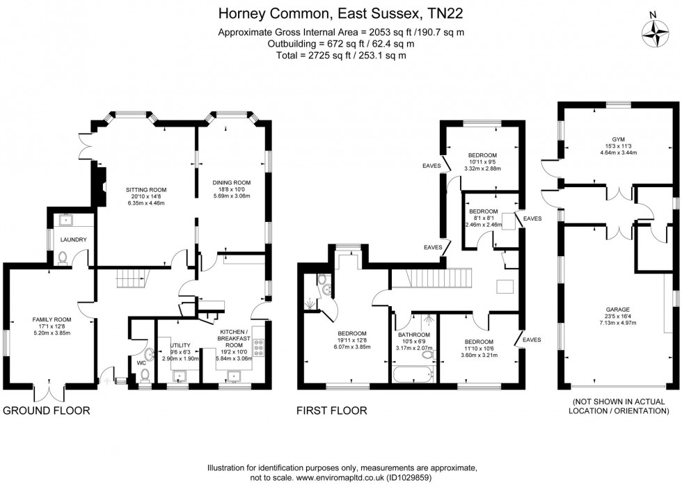 Floorplan for Horney Common, Uckfield, TN22