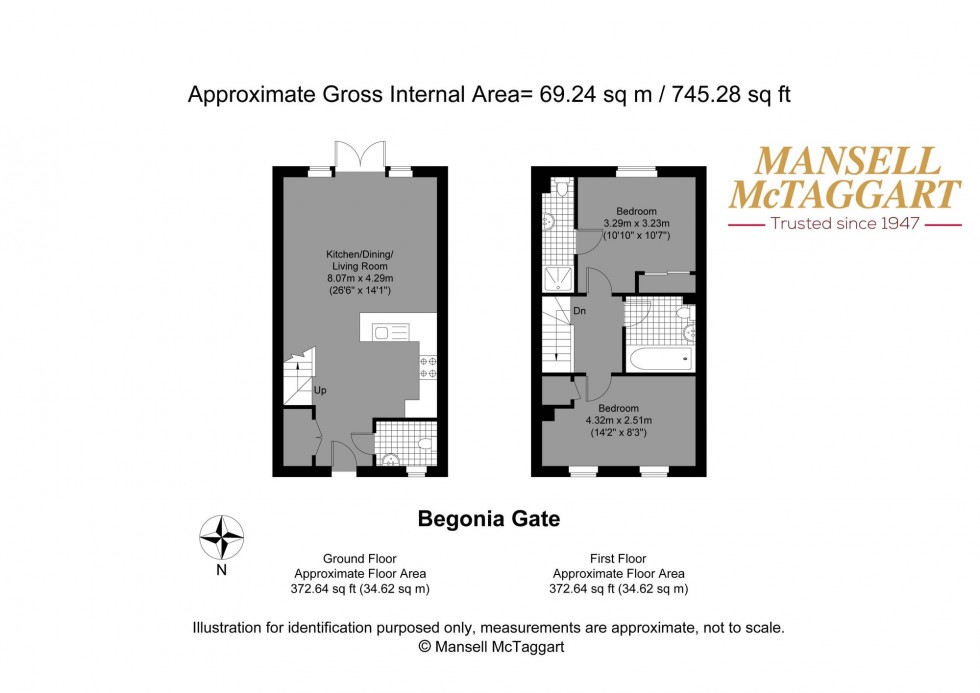 Floorplan for Begonia Gate, Worthing, BN13