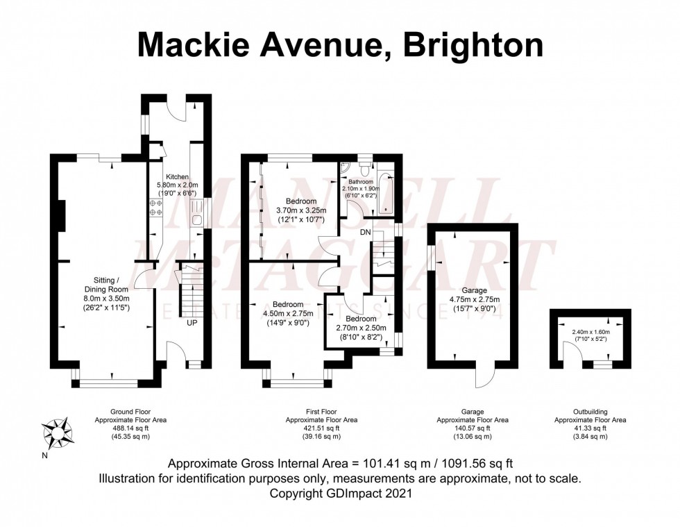 Floorplan for Mackie Avenue, Brighton, BN1