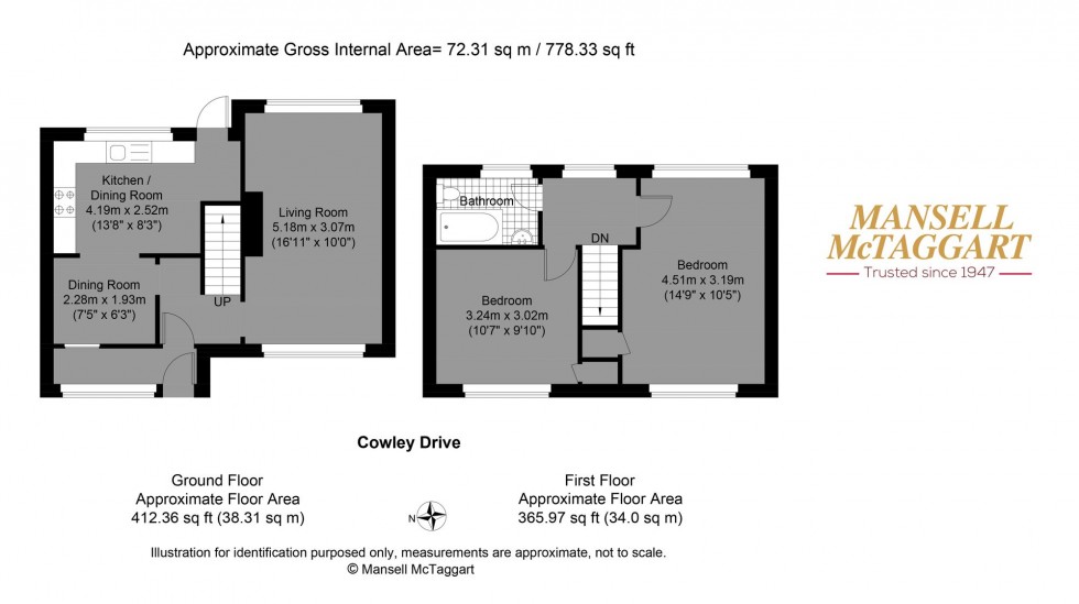 Floorplan for Cowley Drive, Brighton, BN2