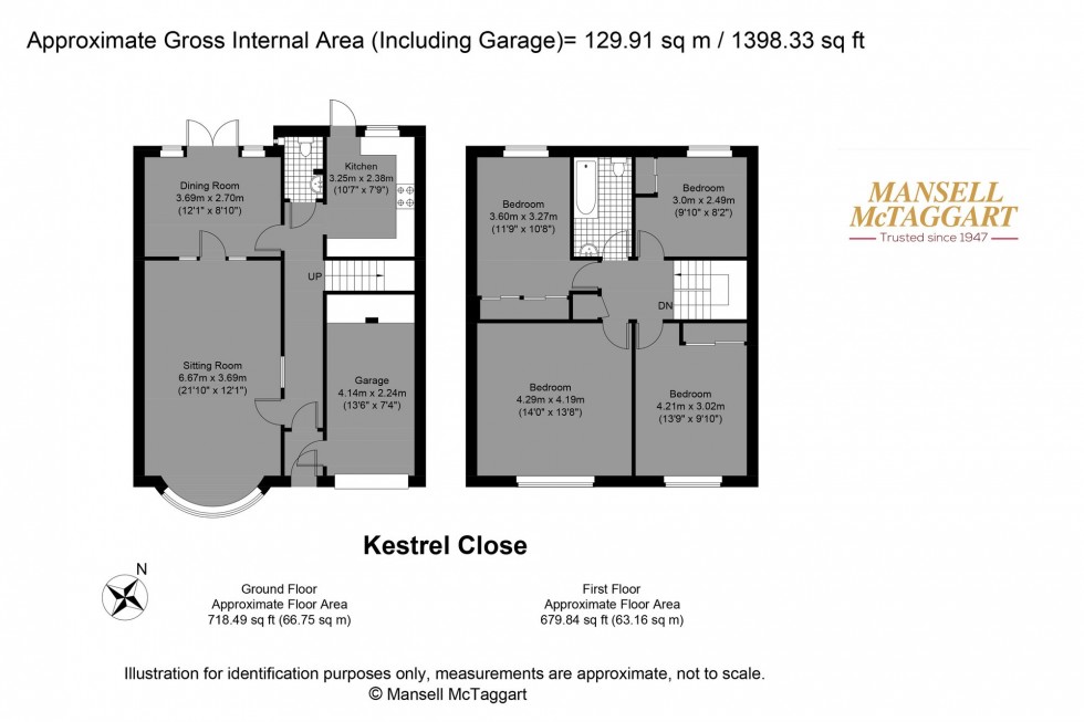 Floorplan for Kestrel Close, Hove, BN3