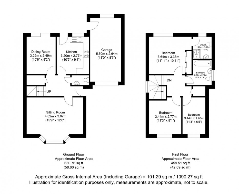 Floorplan for Vancouver Drive, Crawley, RH11