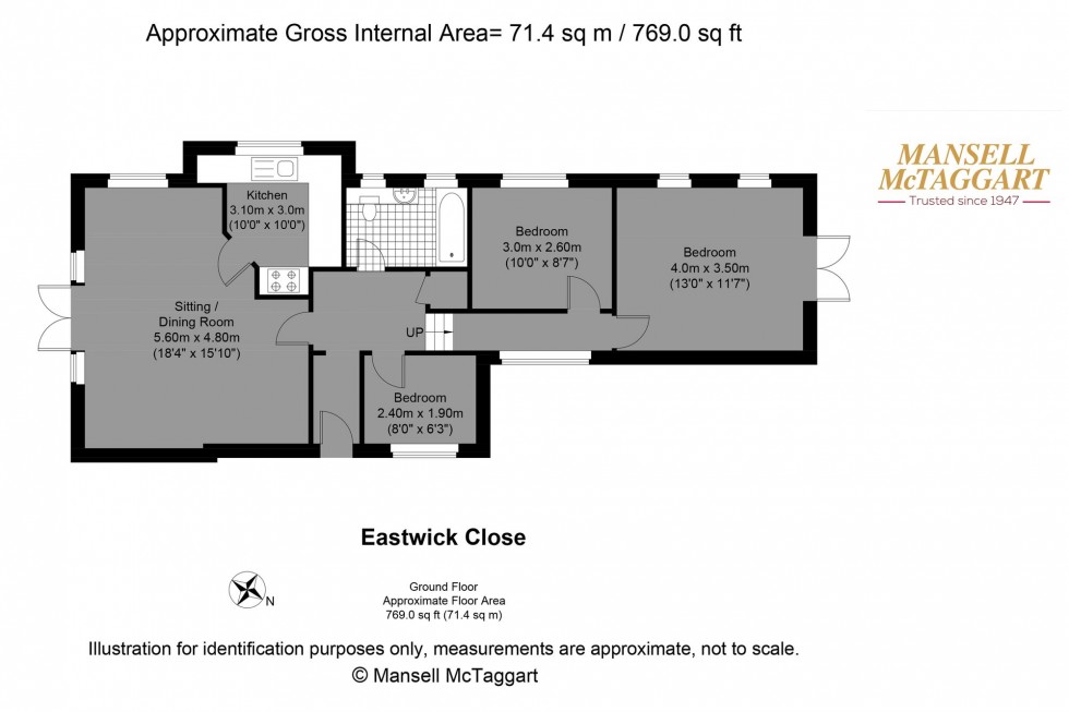 Floorplan for Eastwick Close, Brighton, BN1