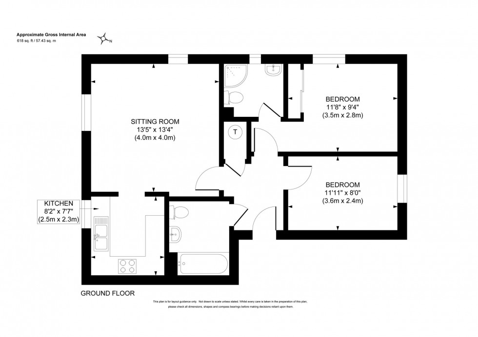 Floorplan for Gordon Road, Princess Court Gordon Road, RH16