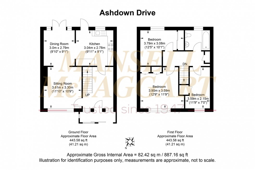 Floorplan for Ashdown Drive, Crawley, RH10