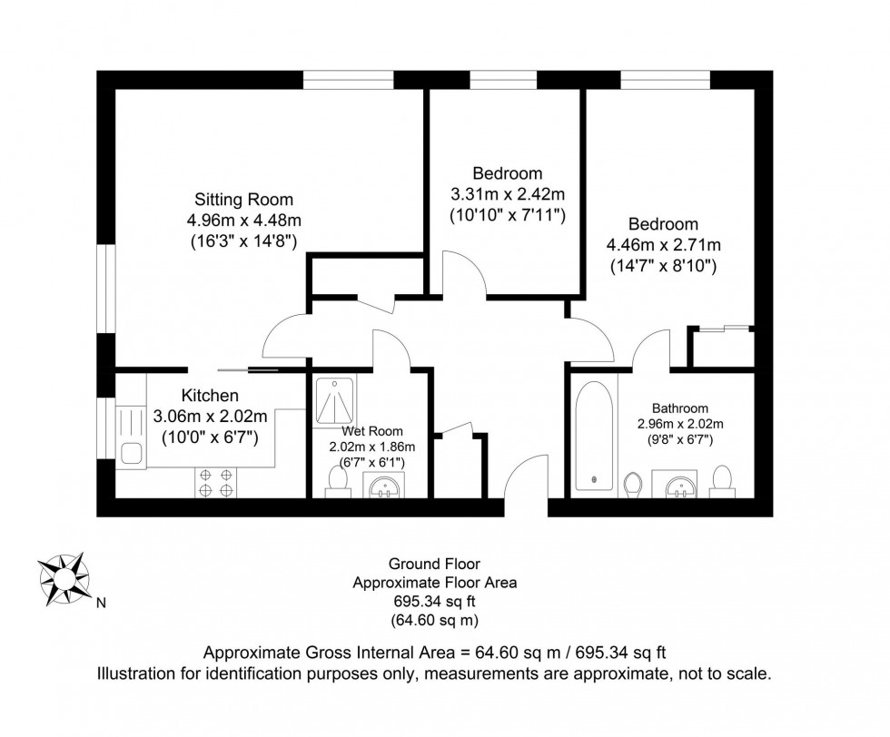 Floorplan for Court Road, Greyfriars Court Court Road, BN7