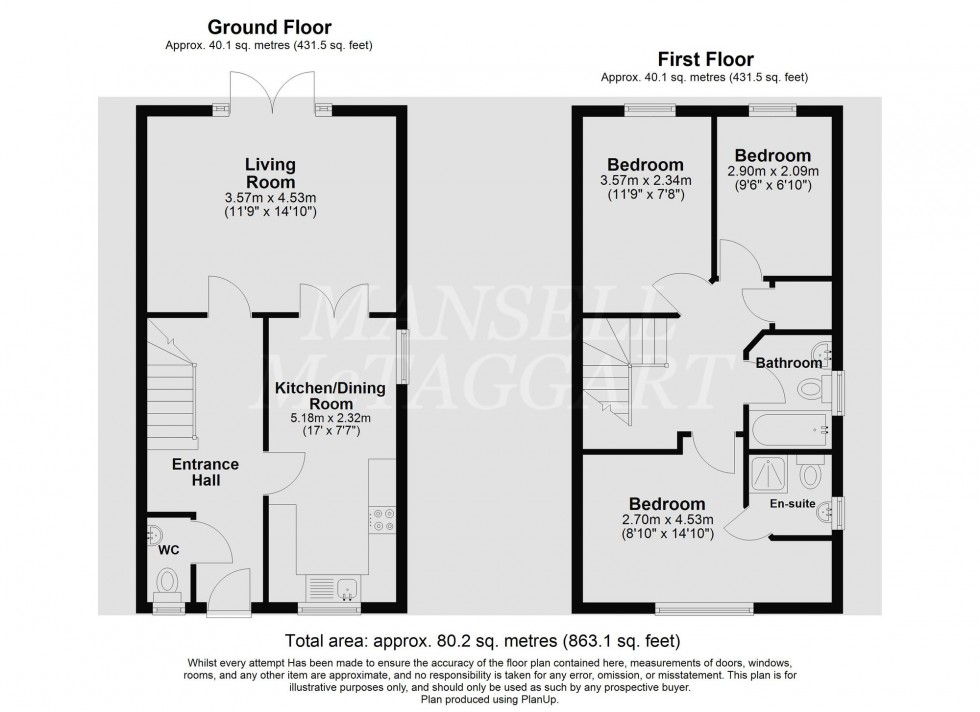 Floorplan for Quinta Mews, Pease Pottage, RH11