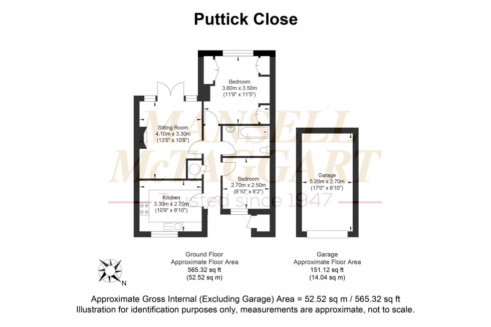 Floorplan for Puttick Close, Storrington, RH20
