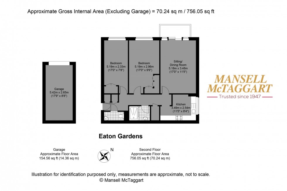 Floorplan for Eaton Gardens, Hove, BN3