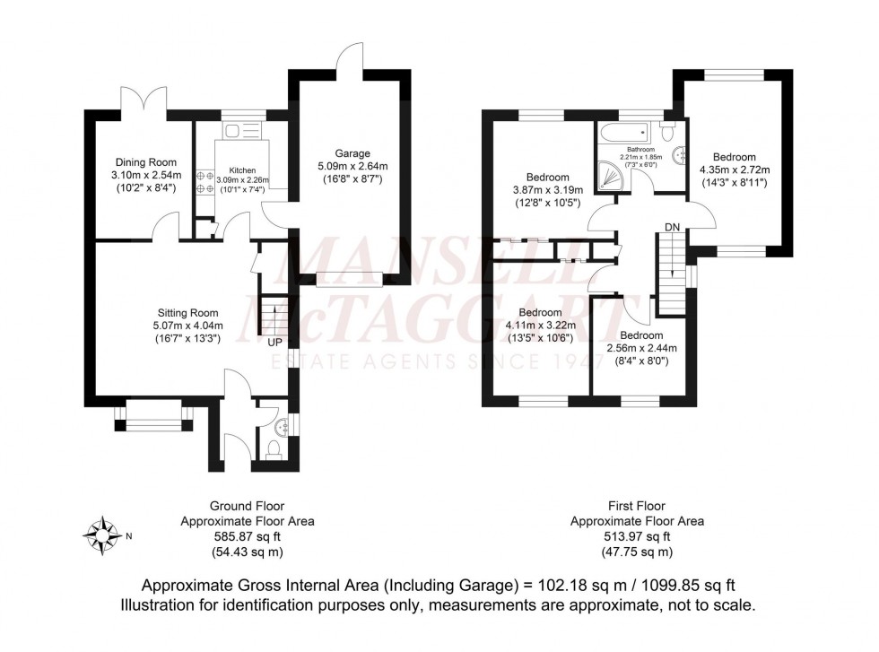 Floorplan for Acorn Avenue, Cowfold, RH13
