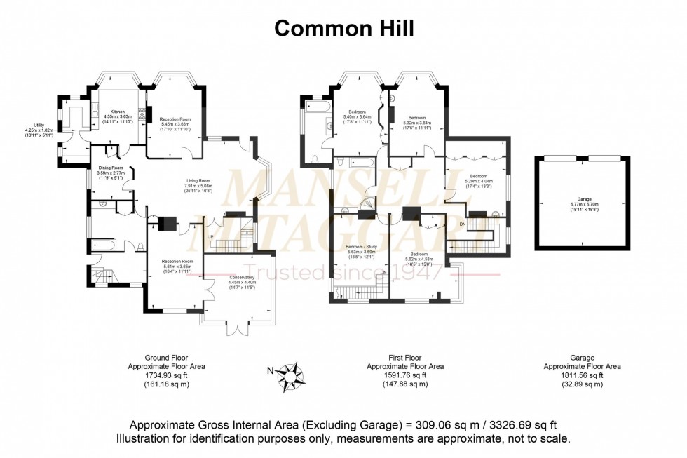 Floorplan for Common Hill, West Chiltington, RH20