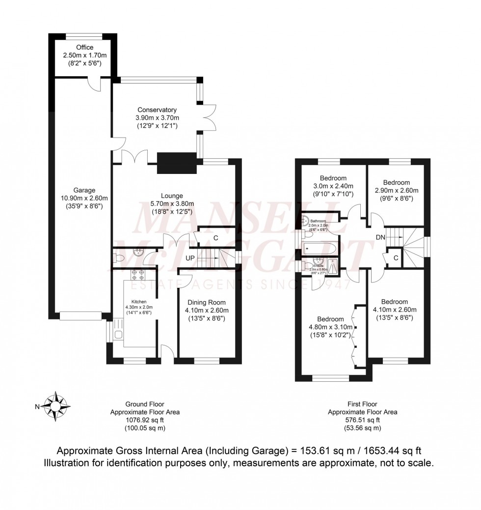 Floorplan for Hart Close, Uckfield, TN22