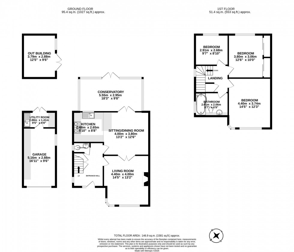 Floorplan for Southlands Avenue, Horley, RH6