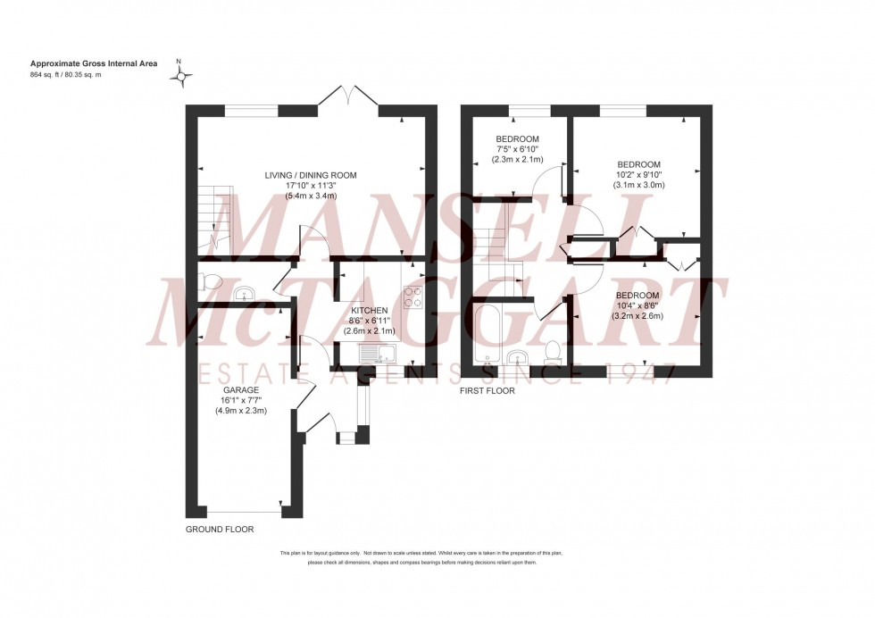 Floorplan for Norman Road, Burgess Hill, RH15