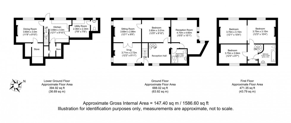 Floorplan for Castle Lane, Lewes, BN7