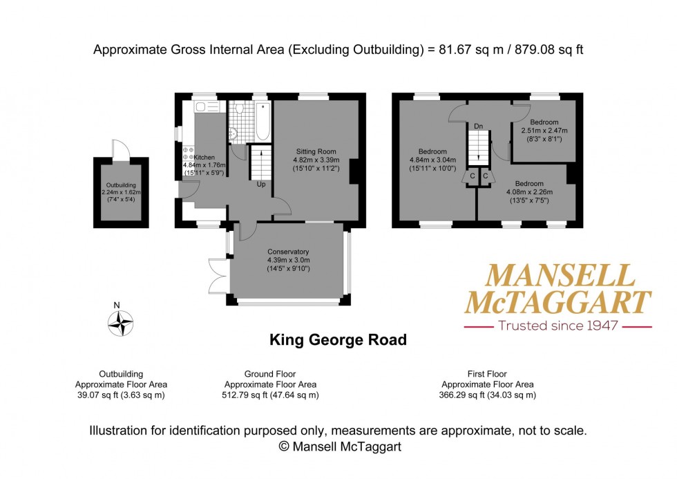 Floorplan for King George Road, Shoreham-By-Sea, BN43