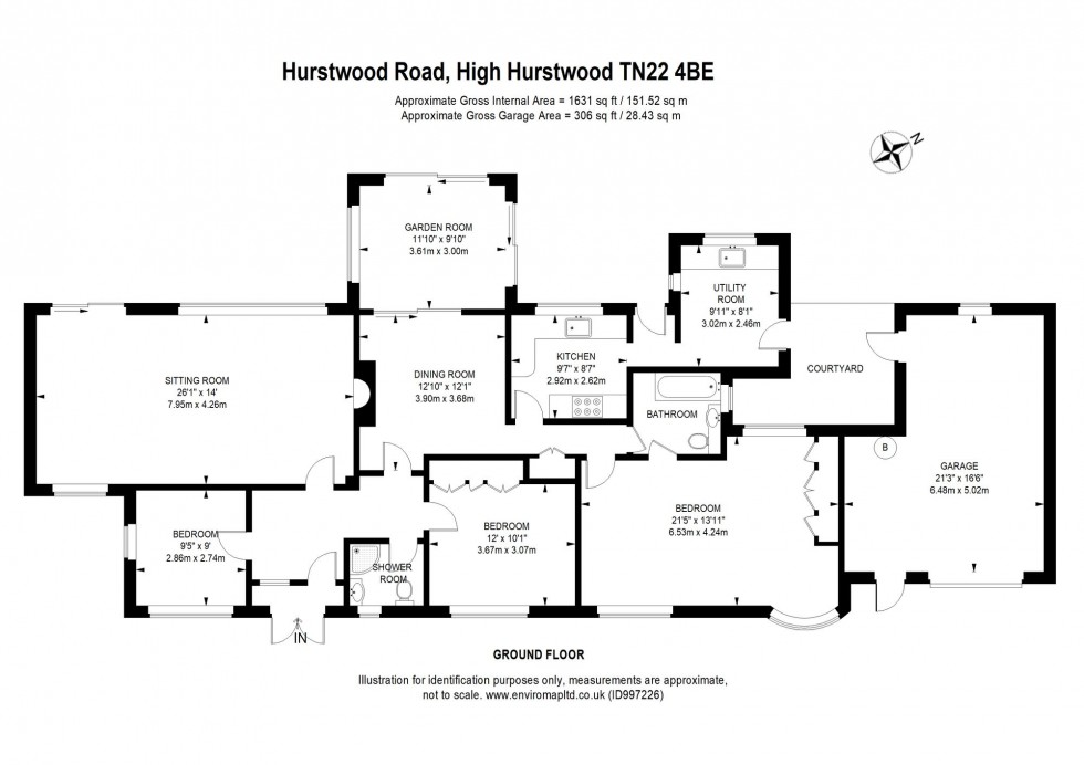 Floorplan for Hurstwood Road, High Hurstwood, TN22