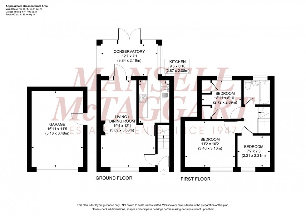 Floorplan for Fairfield Road, Burgess Hill, RH15