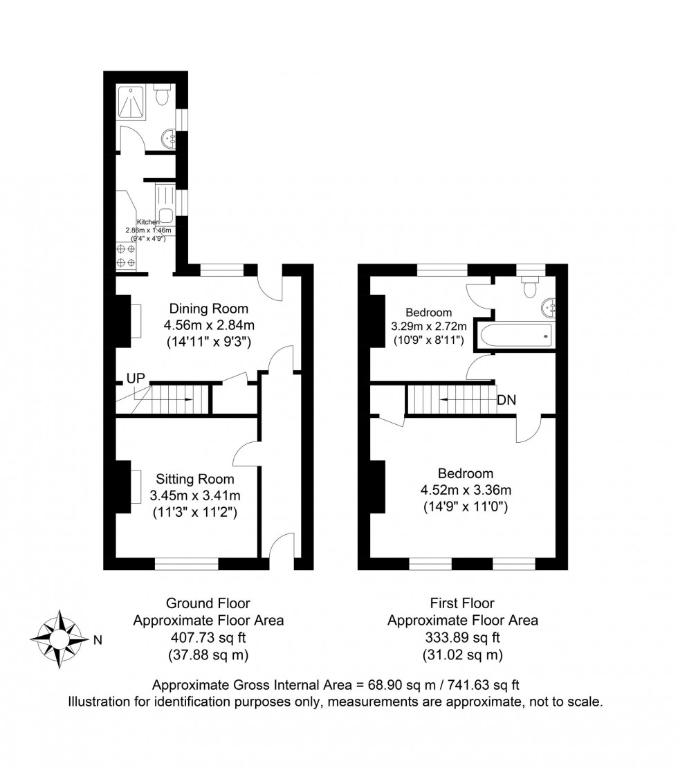 Floorplan for St. Peters Place, Lewes, BN7