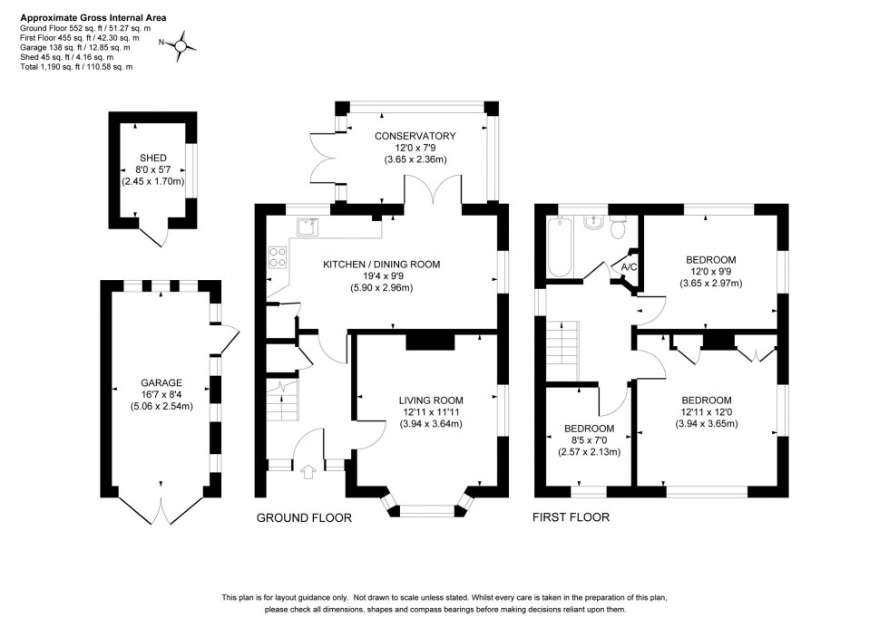 Floorplan for Wood Ride, Haywards Heath, RH16