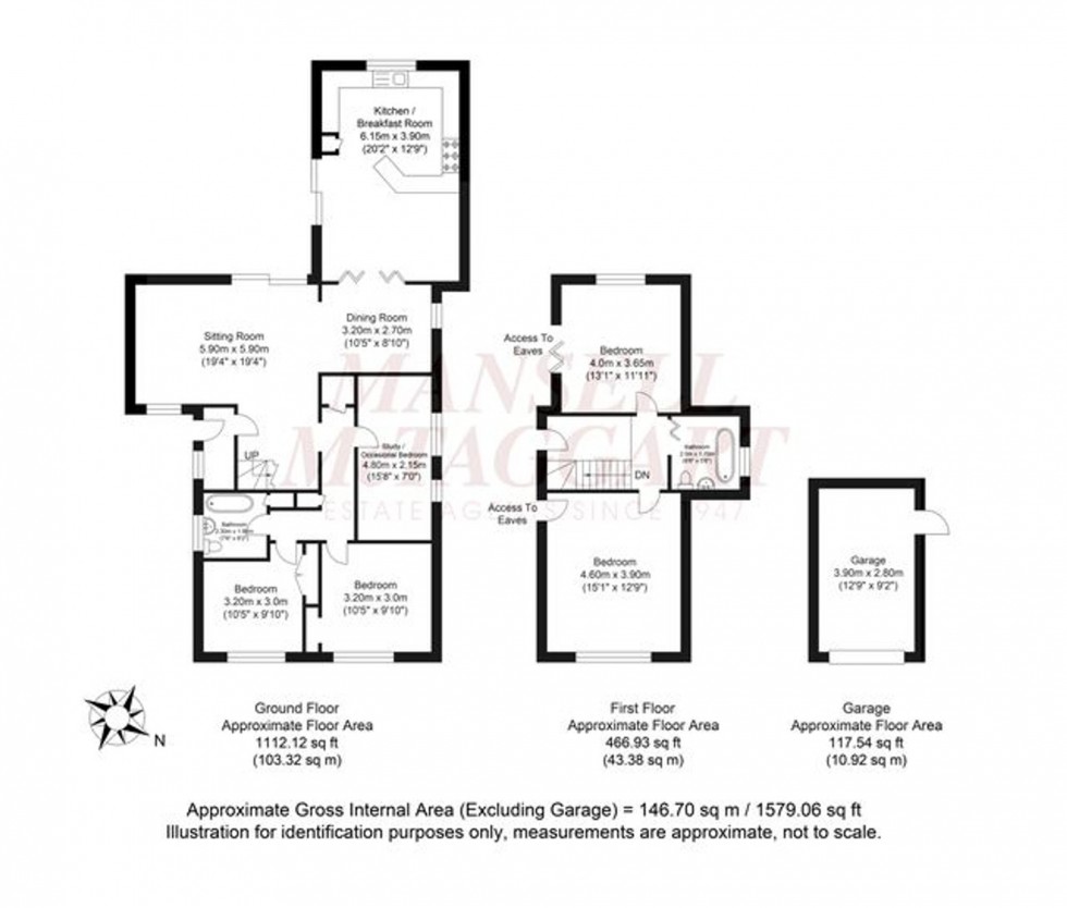 Floorplan for Heron Way, Horsham, RH13