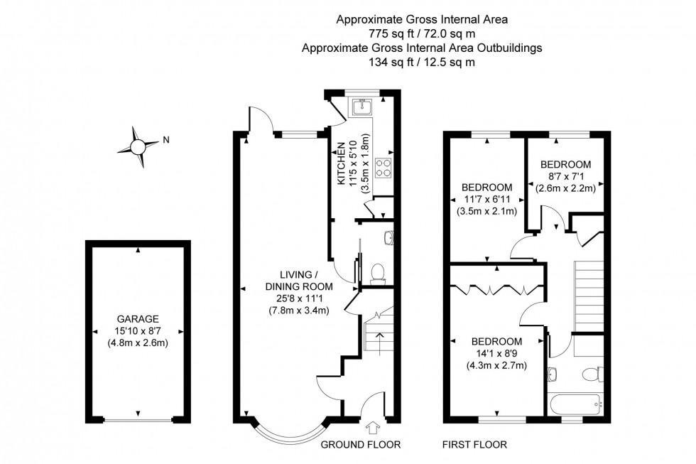 Floorplan for Cleveland Gardens, Burgess Hill, RH15