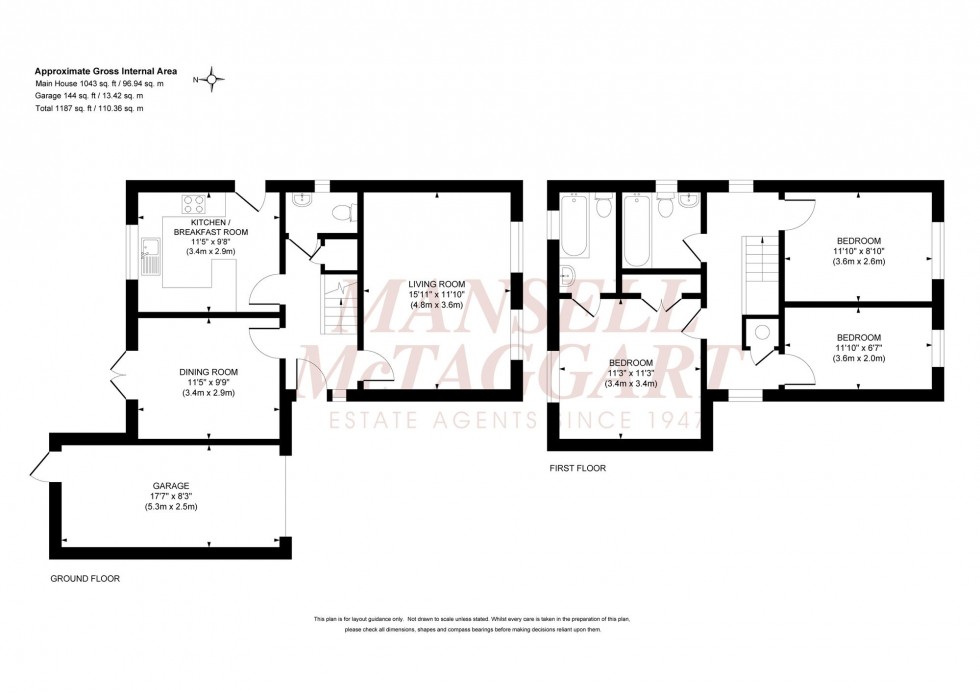 Floorplan for Sparrow Way, Burgess Hill, RH15