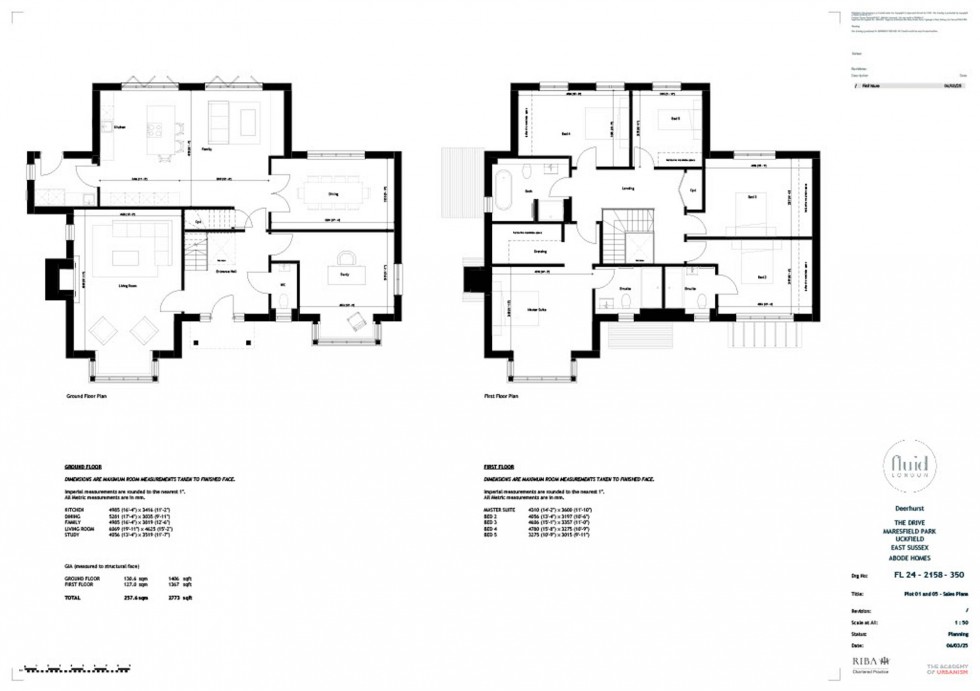 Floorplan for Deerhurst Place, East Sussex, TN22