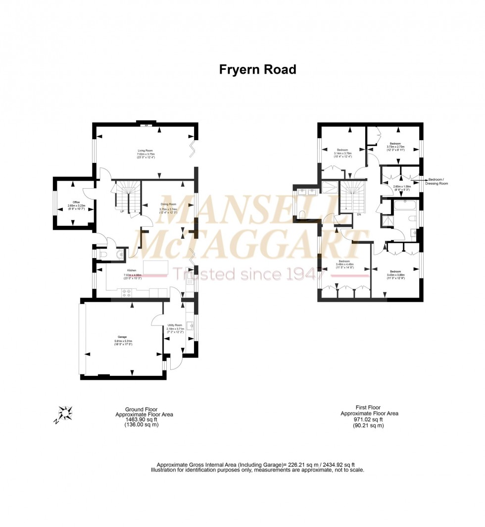 Floorplan for Fryern Road, Storrington, RH20