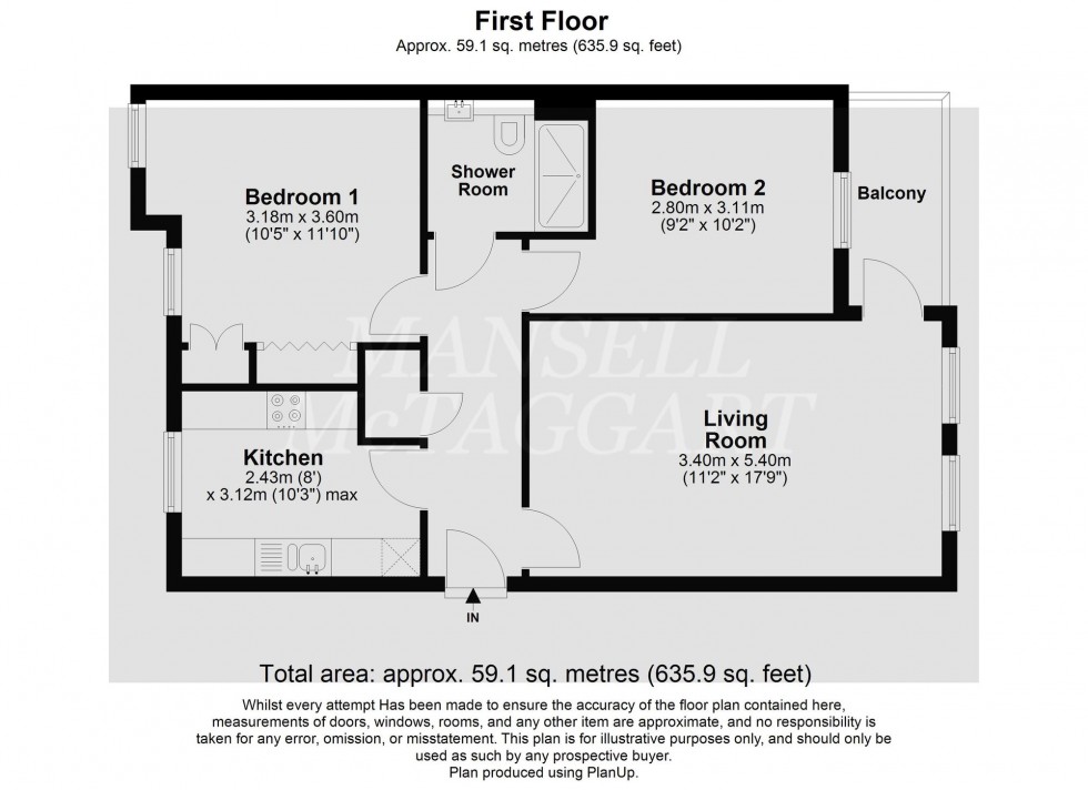 Floorplan for Fairfield Road, East Grinstead, RH19