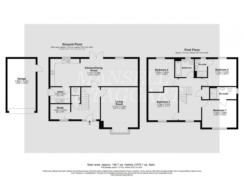 Floorplan for The Rushets, East Grinstead, RH19