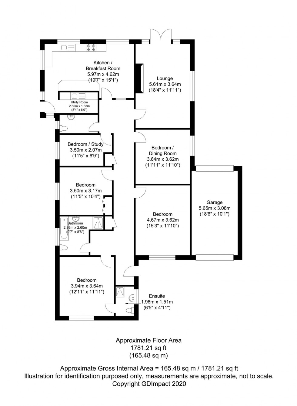 Floorplan for Lowdells Lane, East Grinstead, RH19