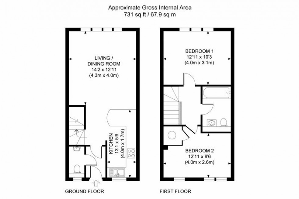 Floorplan for Knox Road, Haywards Heath, RH17