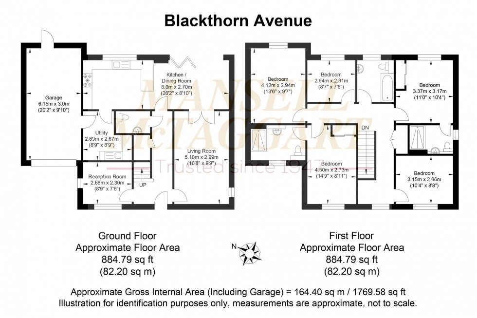 Floorplan for Blackthorn Avenue, Billingshurst, RH14