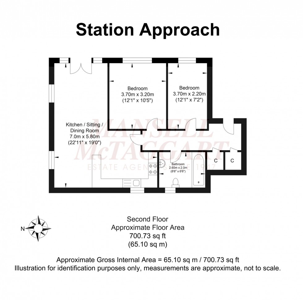 Floorplan for Station Approach, Gellar Court Station Approach, RH6