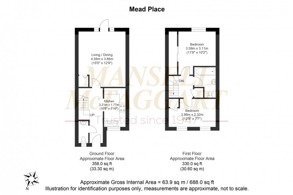 Floorplan for Mead Place, Smallfield, RH6