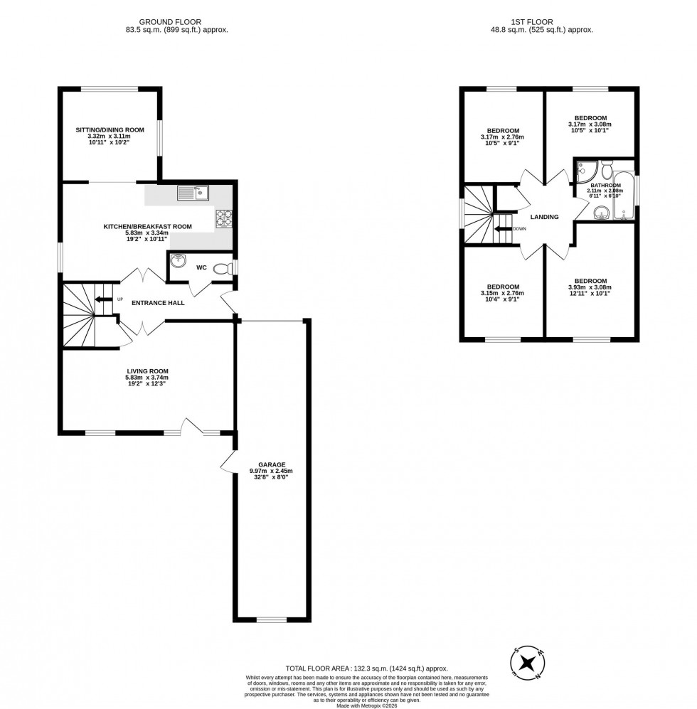 Floorplan for Gage Close, Crawley Down, RH10