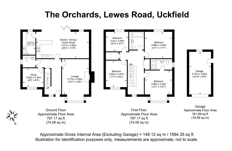 Floorplan for The Orchards, Lewes Road, TN22