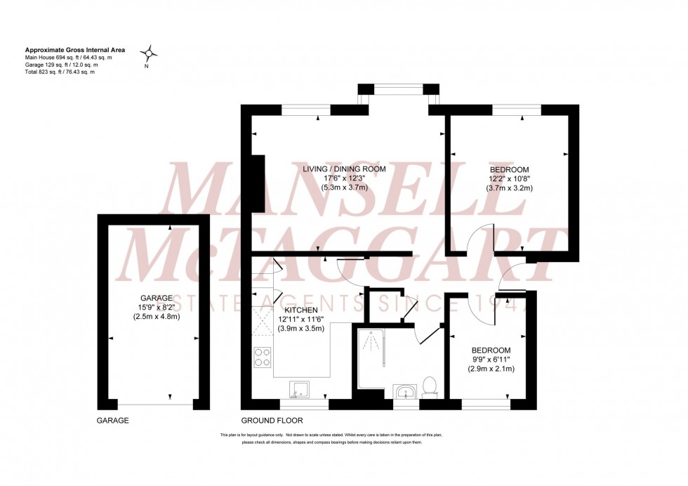 Floorplan for Kelsey Court, Burgess Hill, RH15