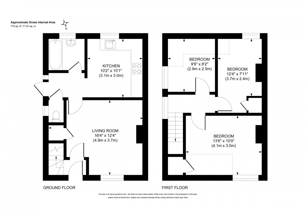 Floorplan for Bentswood Crescent, Haywards Heath, RH16