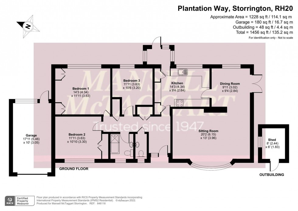 Floorplan for Plantation Way, Storrington, RH20