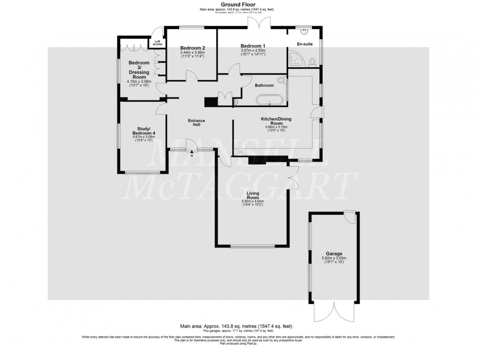 Floorplan for Elizabeth Crescent, East Grinstead, RH19