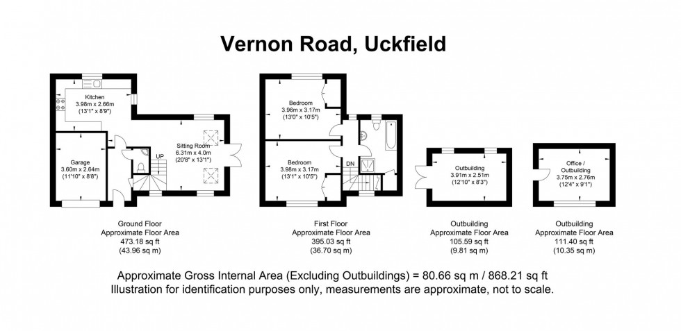 Floorplan for Vernon Road, Uckfield, TN22