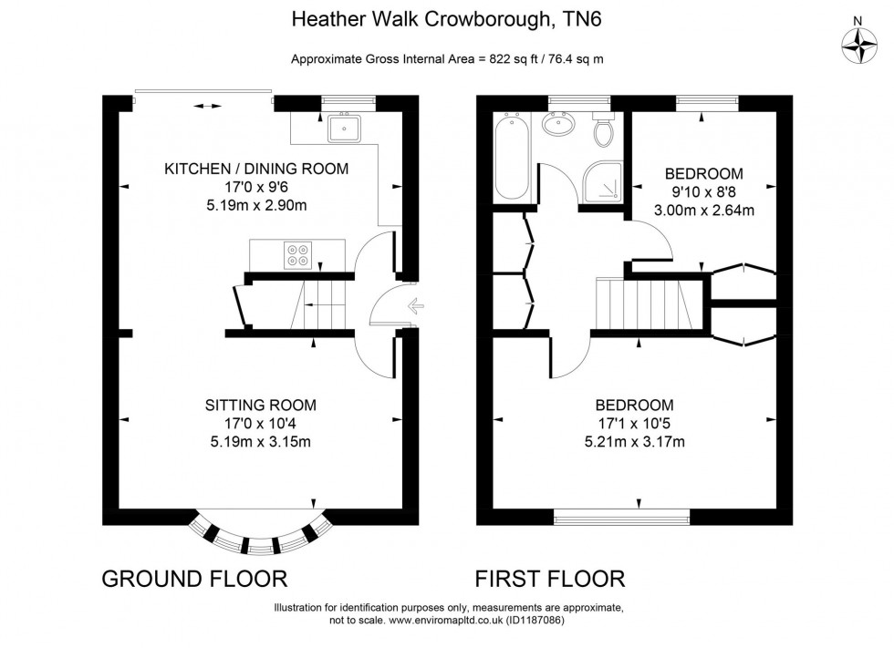 Floorplan for Heather Walk, Crowborough, TN6
