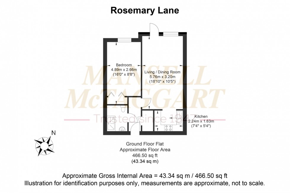 Floorplan for Rosemary Lane, Roslan Court Rosemary Lane, RH6