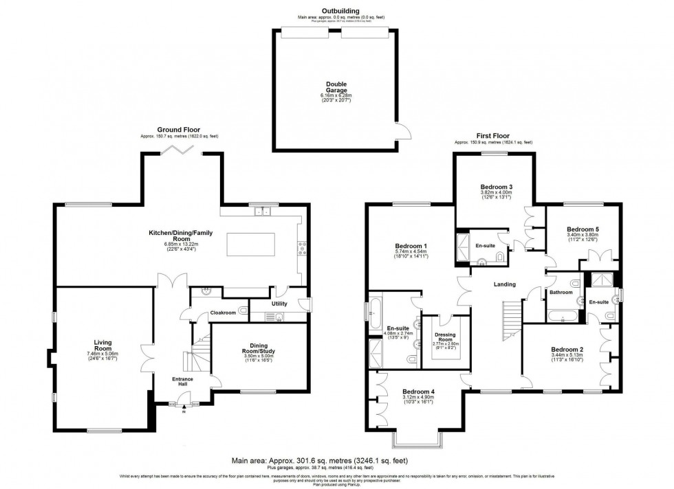 Floorplan for Coppice Vale, Felbridge, RH19