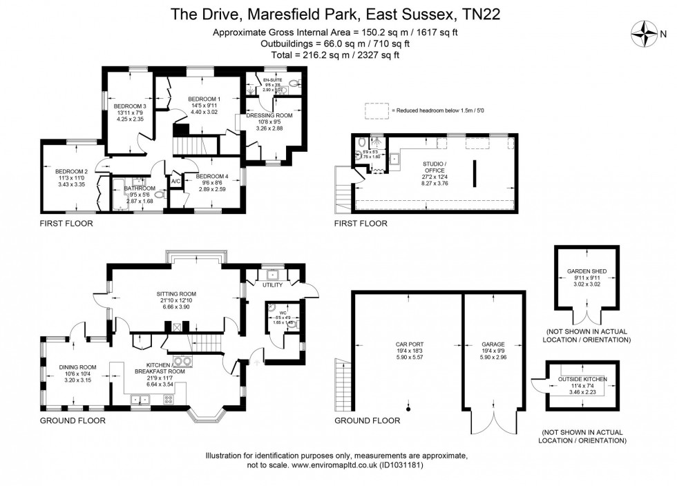 Floorplan for Maresfield Park, Maresfield, TN22
