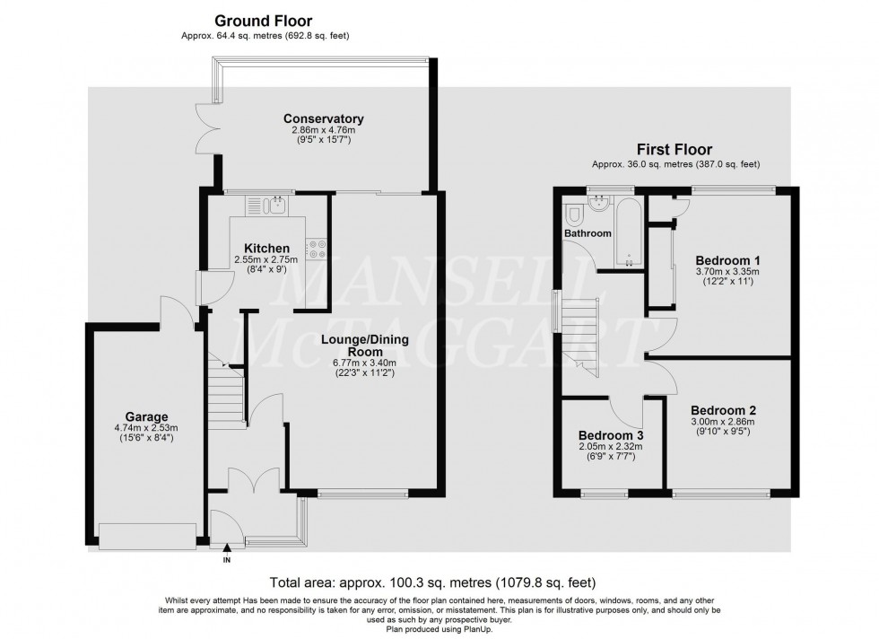 Floorplan for Durkins Road, East Grinstead, RH19