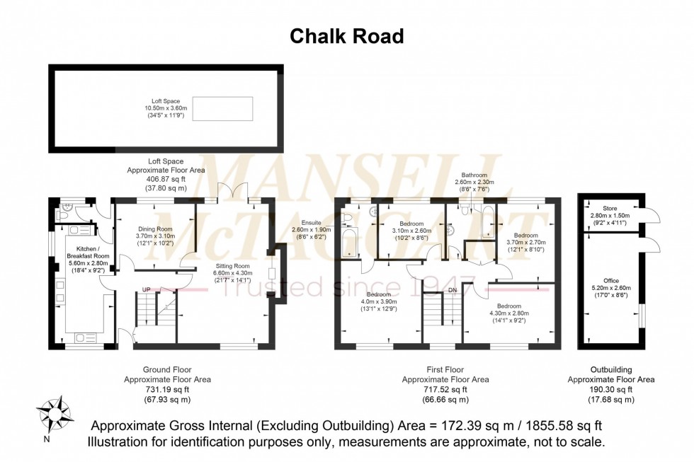 Floorplan for Chalk Road, Ifold, RH14