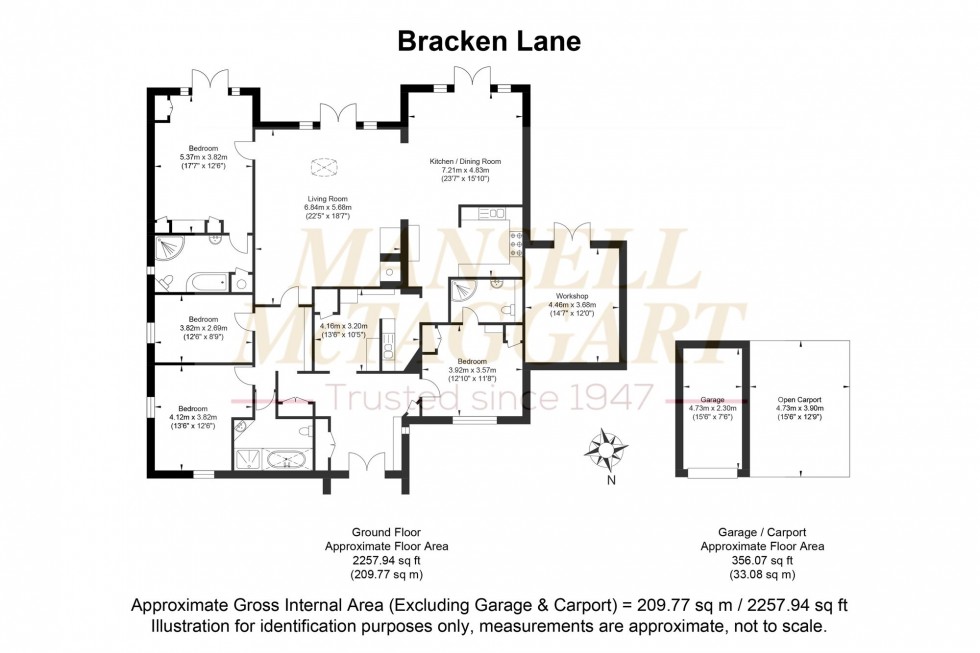 Floorplan for Bracken Lane, Storrington, RH20